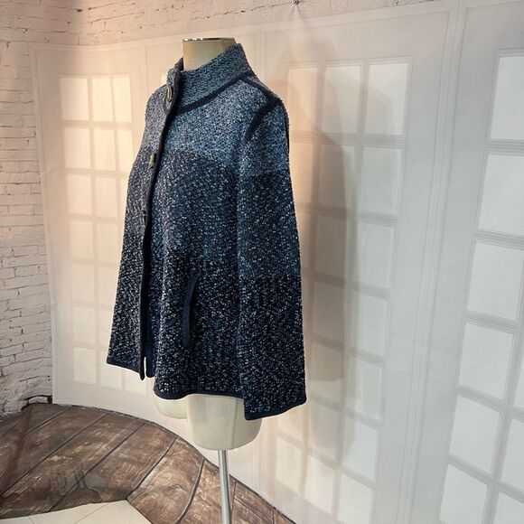 Orvis Blue Button Down Long Sleeve Cardigan Sweater Size Large - Picture 3 of 10